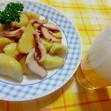 ビールに最高　ドイツ風　たことジャガイモの炒め物